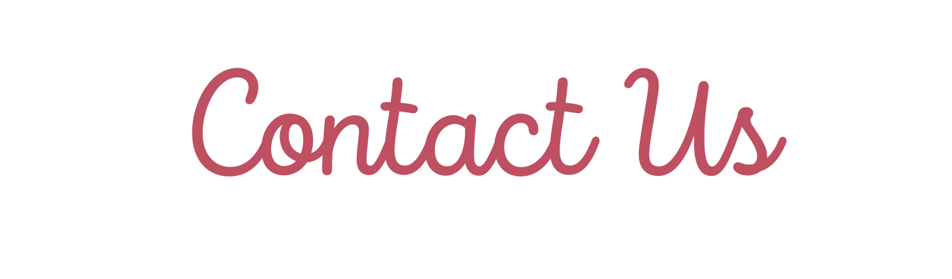Decorative text that says 'Contact Us' in script font with a black background.