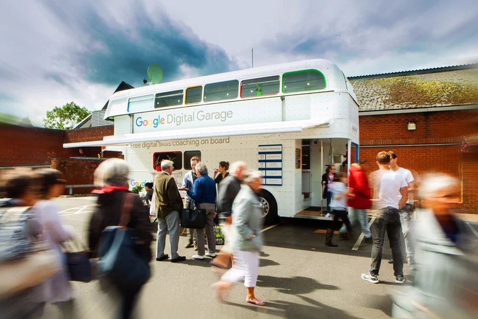 Google Digital Garage outreach Bus and mobile classroom