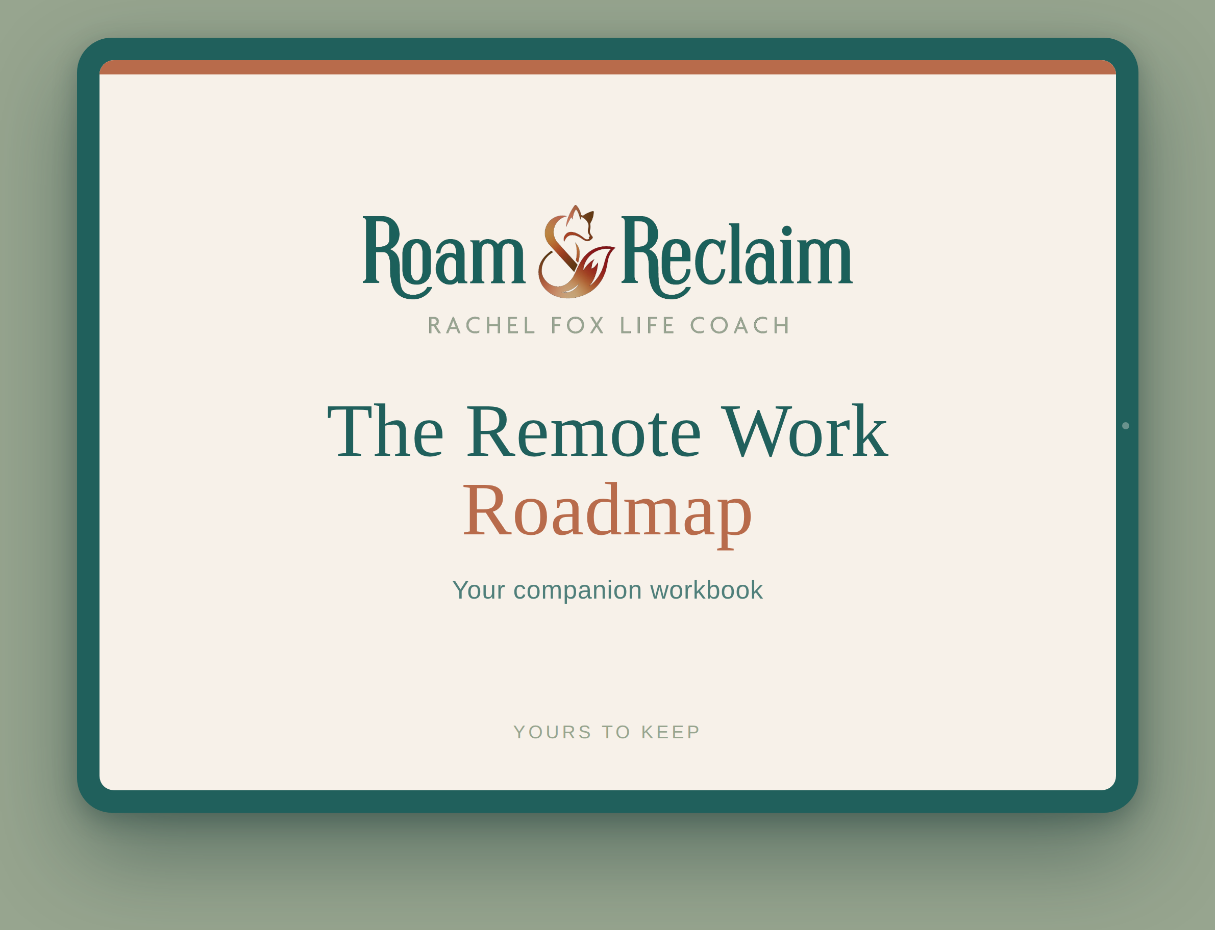 An image depicting the cover of the Remote  Work Roadmap Workbook