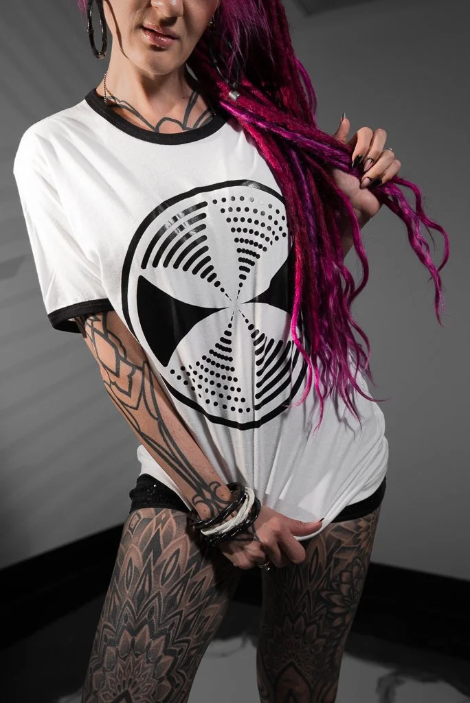 White T-Shirt (Black Trim)