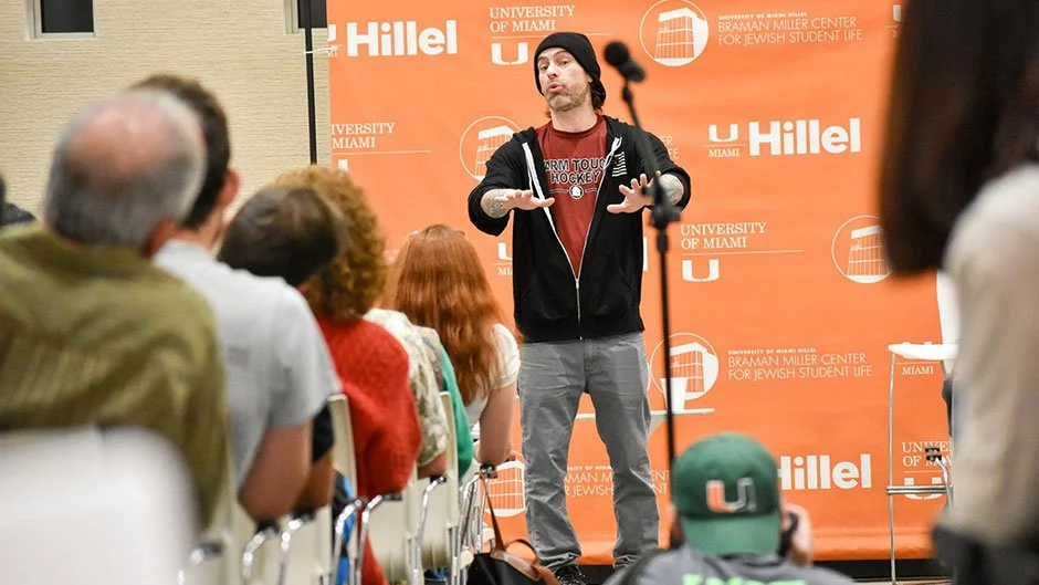 Frank Meeink educating audiences on hate, recovery, and redemption