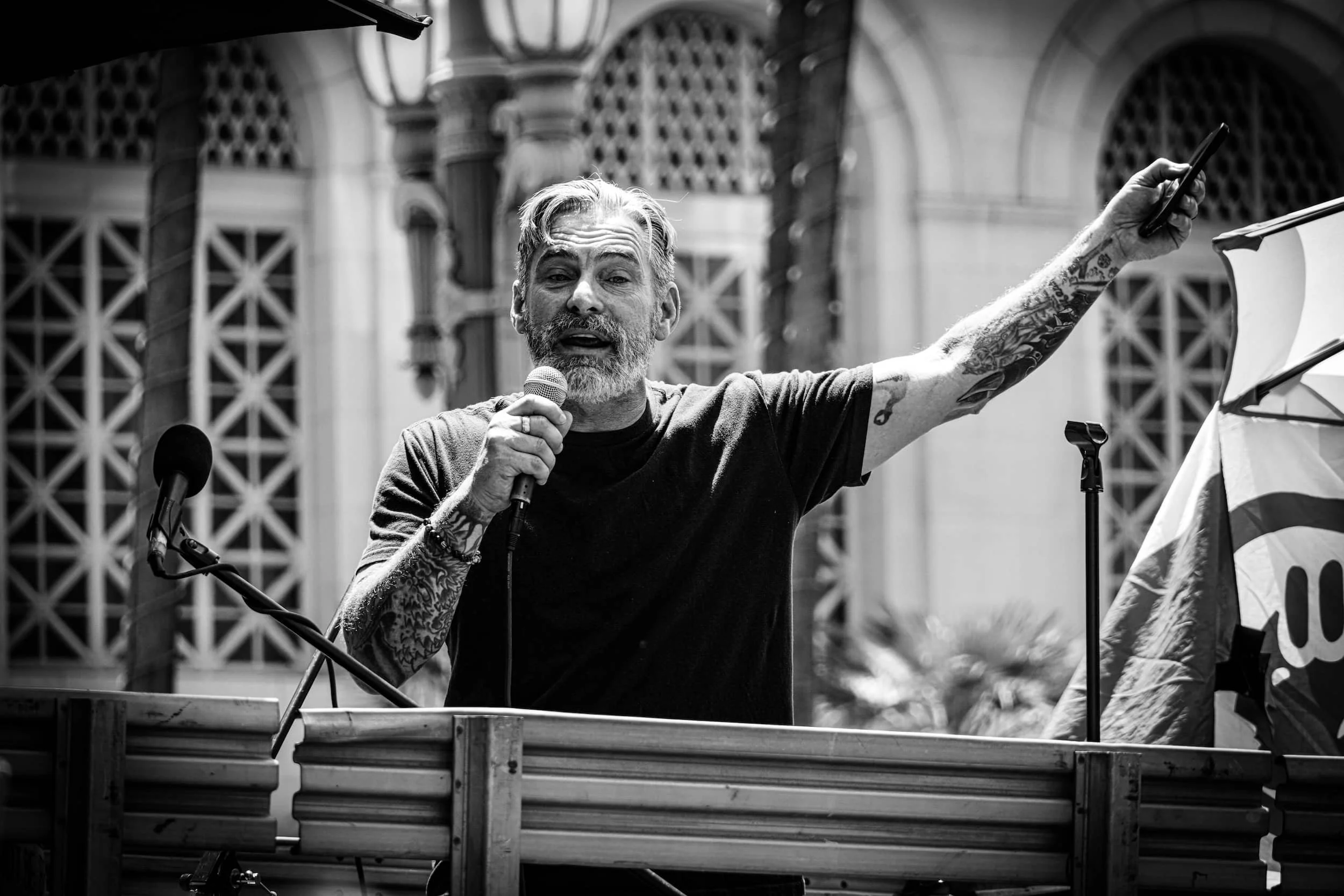 Frank Meeink speaking out against hate and social injustice