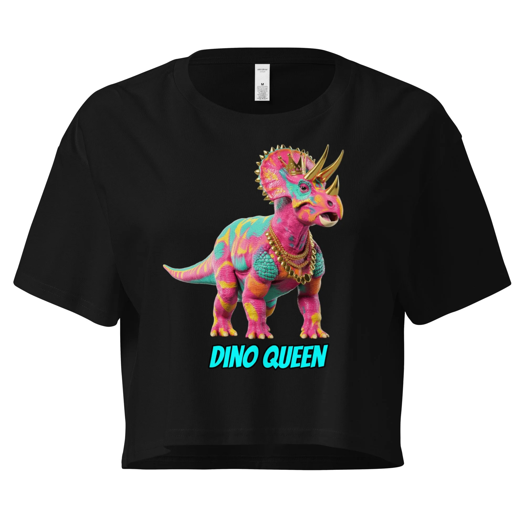 Dino Queen Tee Crop Top (Women’s Relaxed Fit)