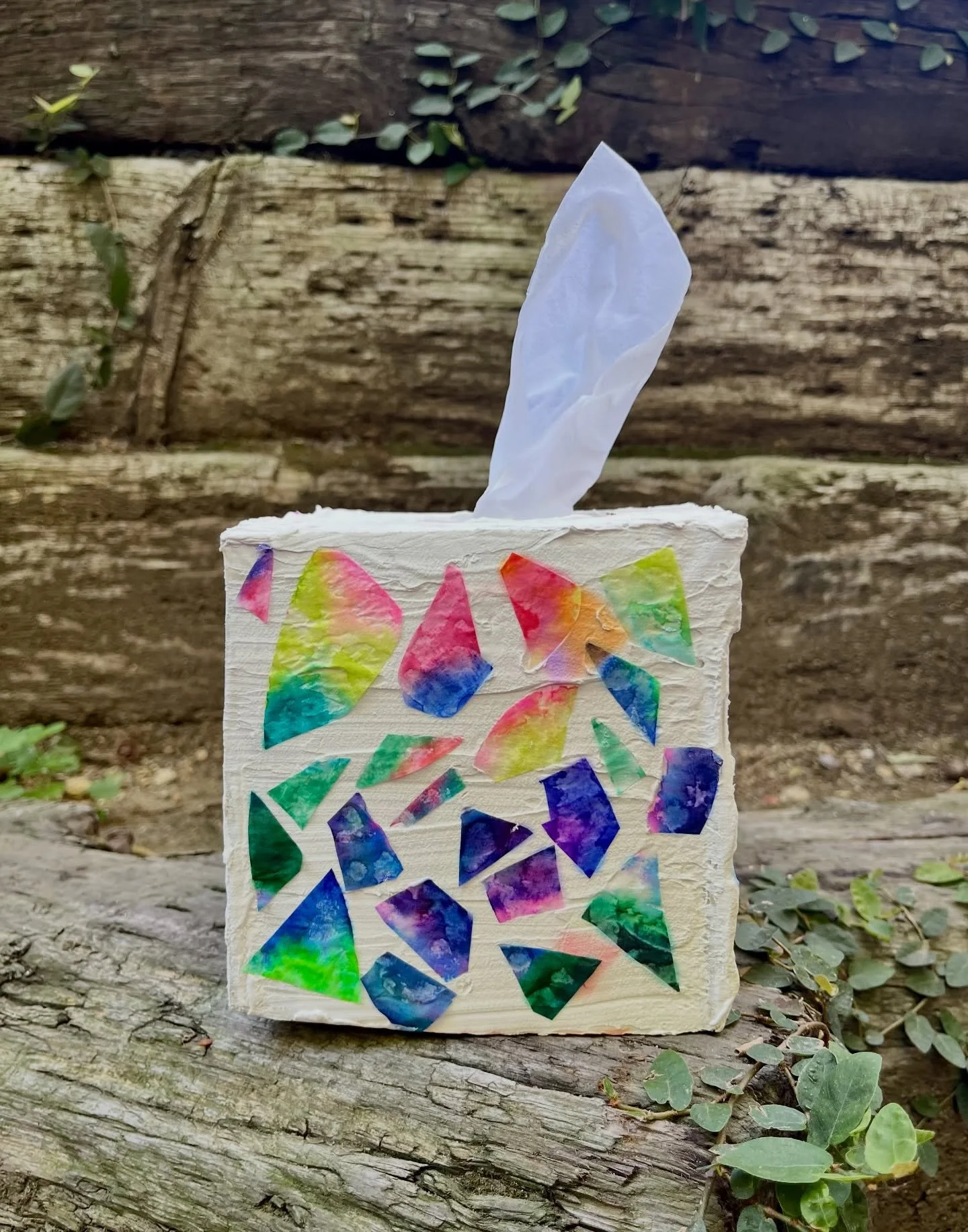Terrazzo tissue box details 😍