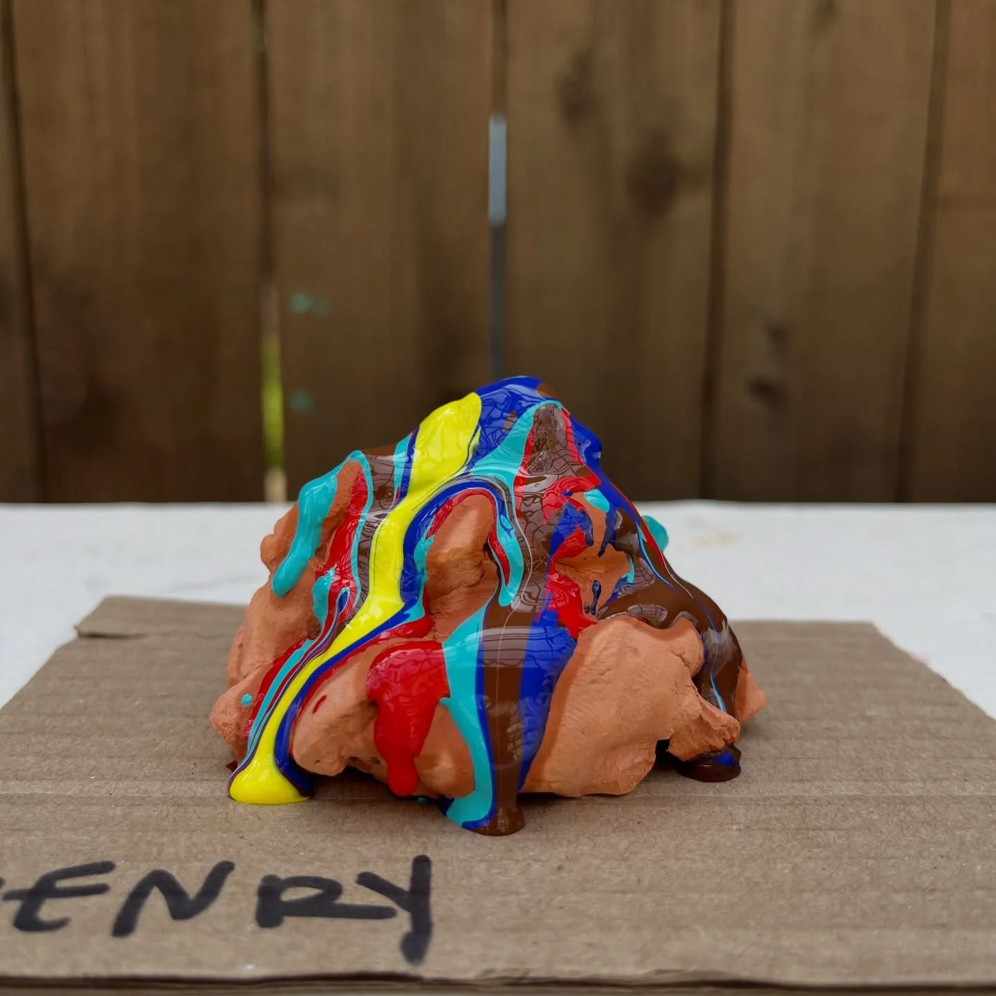 &ldquo;Go with the Flow&rdquo; drippy paint sculptures 🫟 our springtime clay chia pets failed to sprout at preschool, so we had to pivot and go with the flow! Finished with pour paint instead to make these blobby drippy easy going creations.