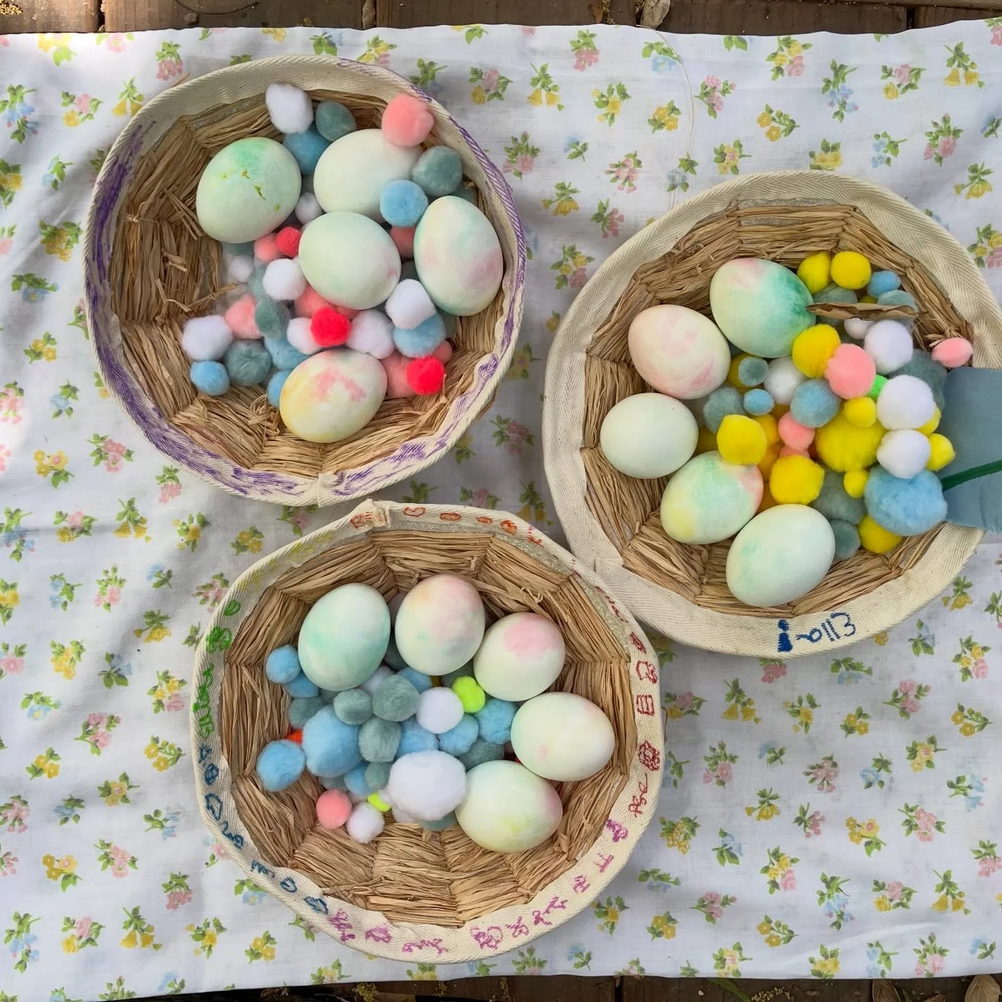 Basket weaving and egg dying for springtime 🌷🪺🌞