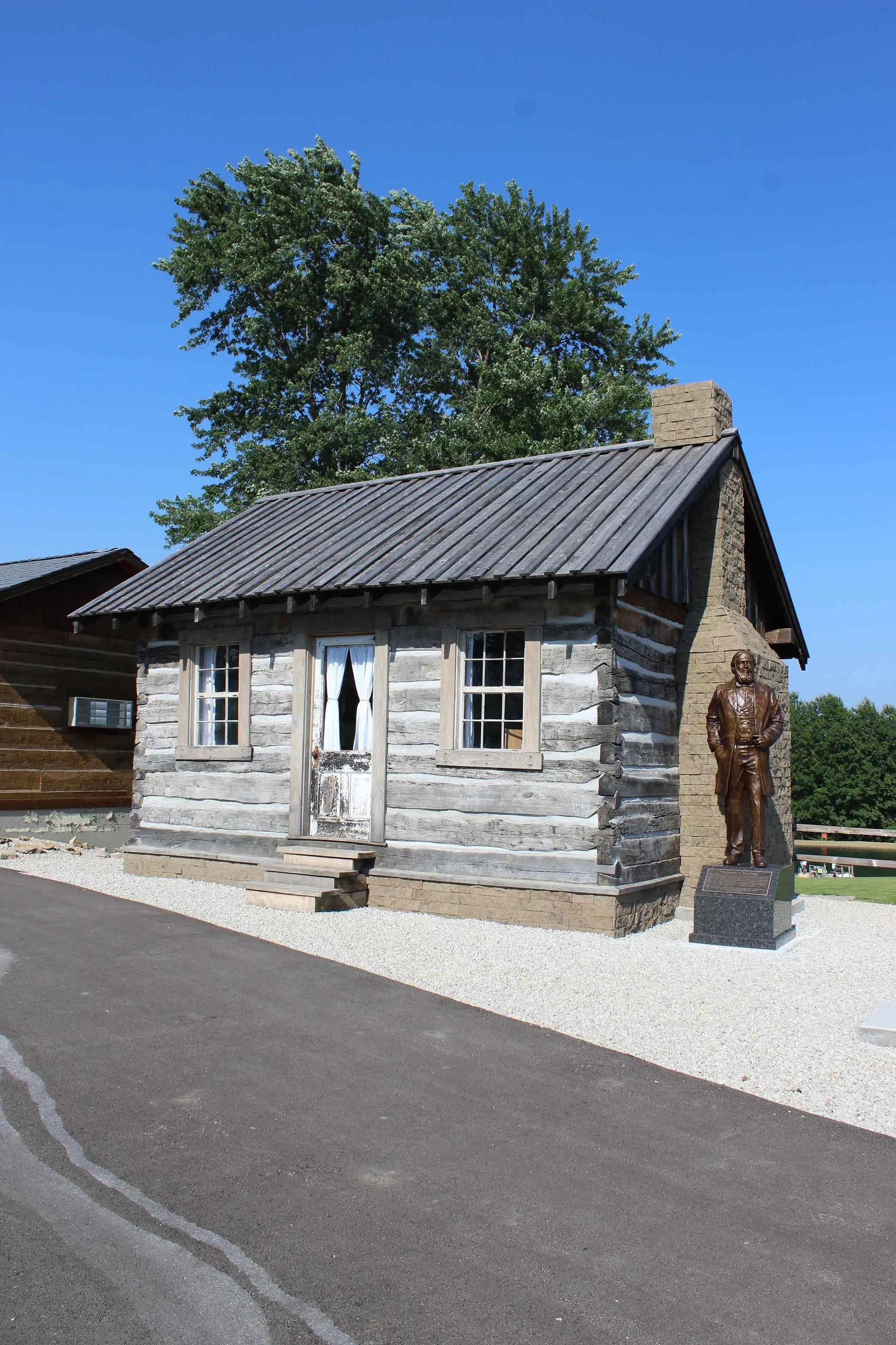 Outside of the Charles C Rich cabin