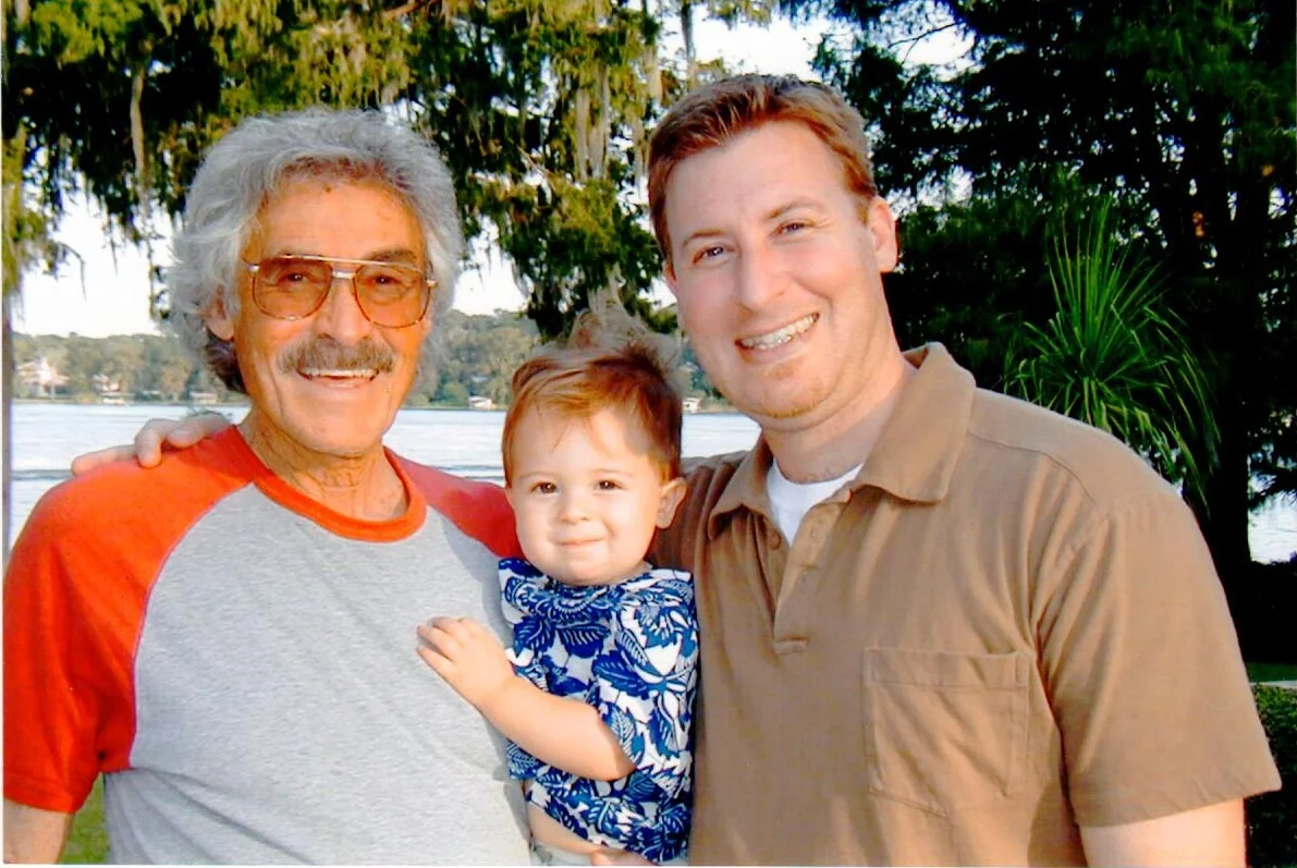 My dad, my son and I — 2002. Look at how much he loved that moment. So did I. Except for my chin(s).