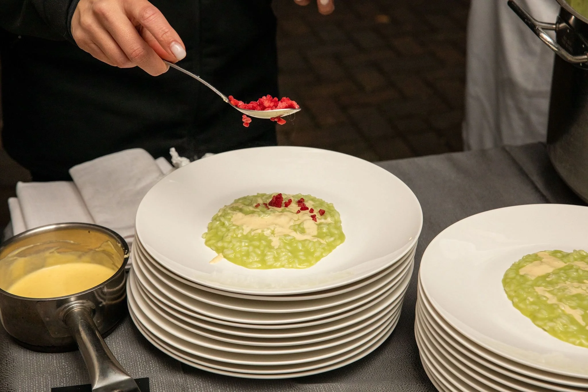Risotto show cooking