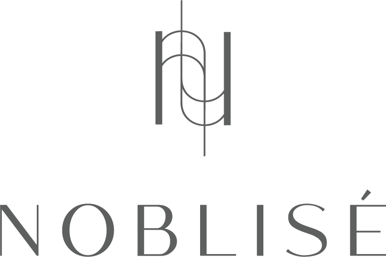 Stylized logo featuring a combination of the letters 'h' and 'y' with geometric lines above the word 'NOBLISÉ' in uppercase letters.