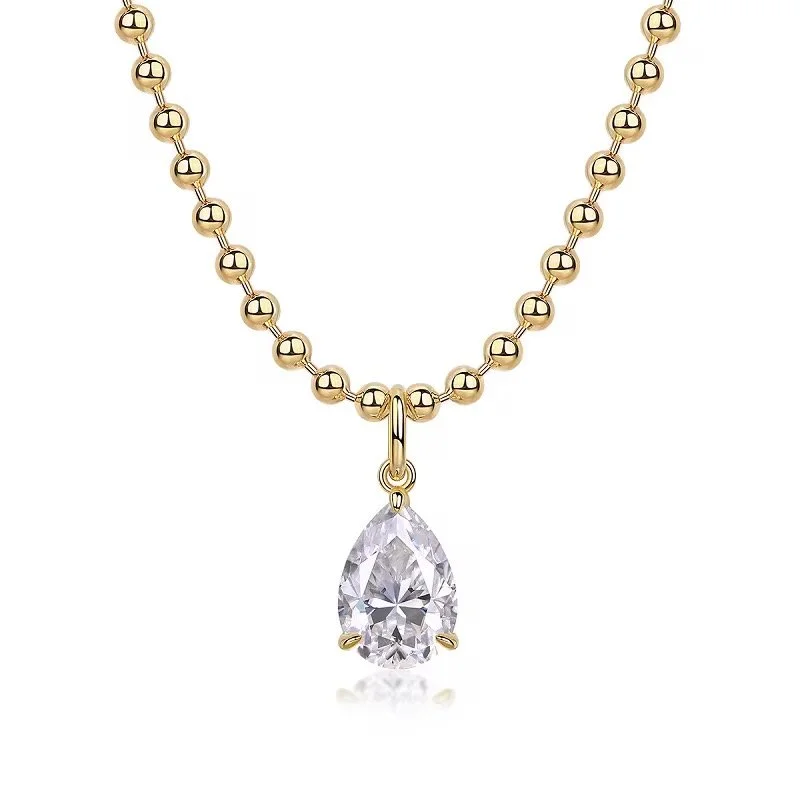 NOBLISÉ Élégance Halskette mit Moissanite Stein