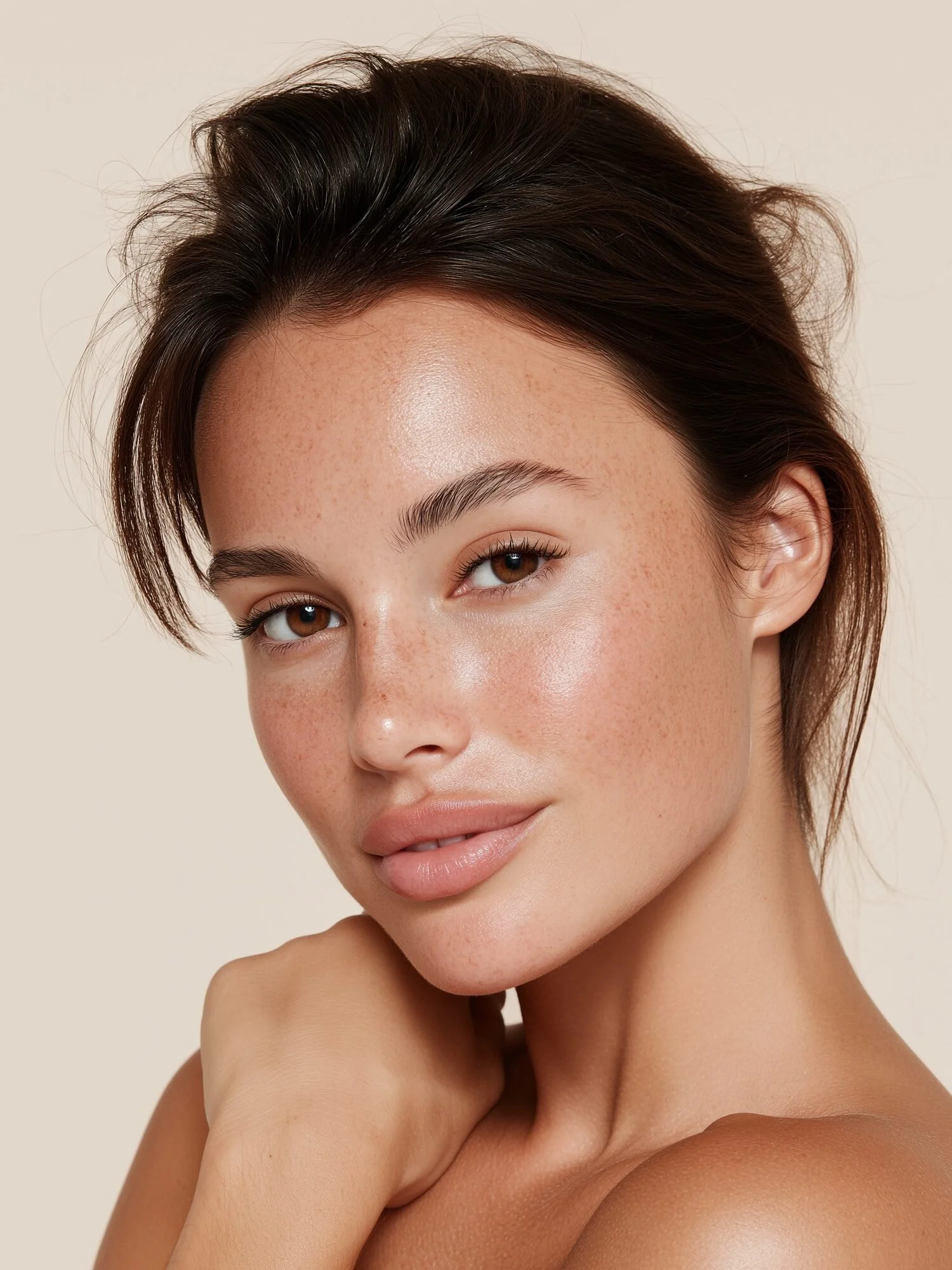 schöne frau, microneedling behandlung,peeling