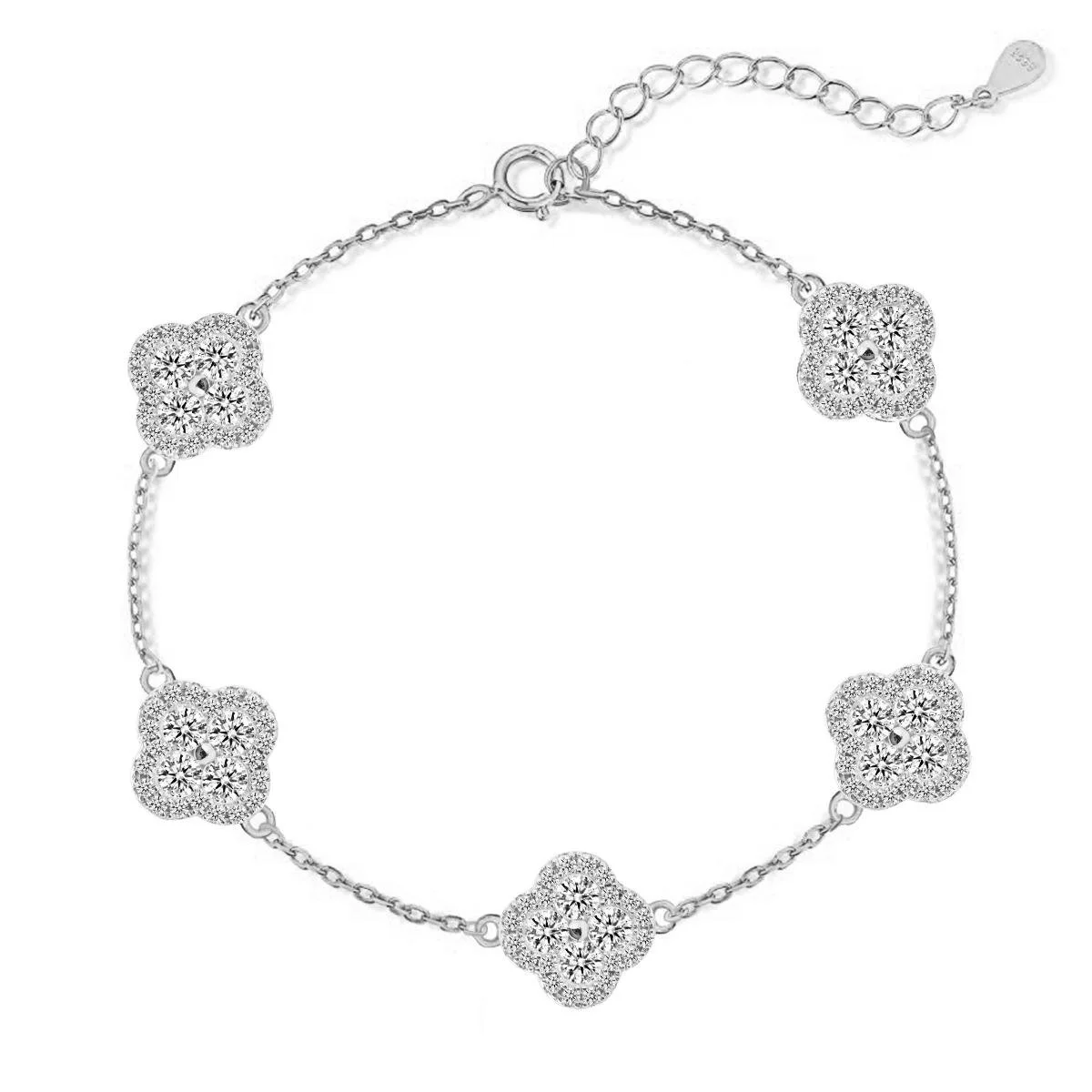 NOBLISÉ — Kollektion TRÈFLE Armband mit Moisanitte Steine