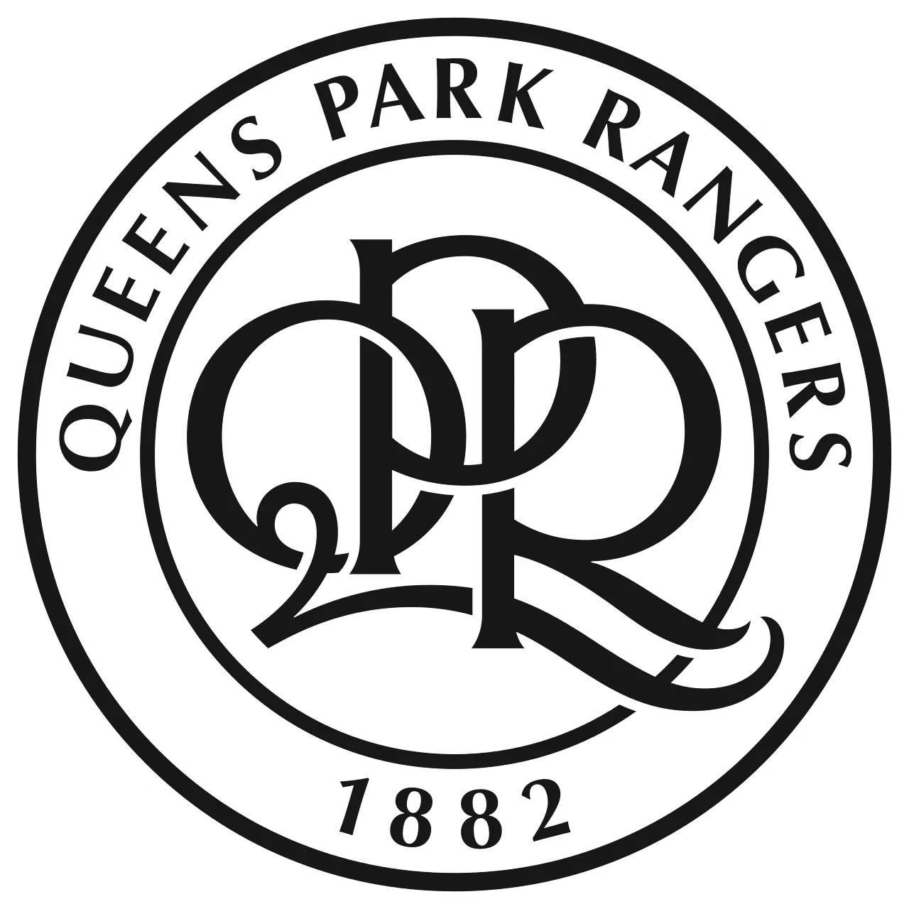 Queens Park Rangers FC crest — intertwined QPR initials with "1882"