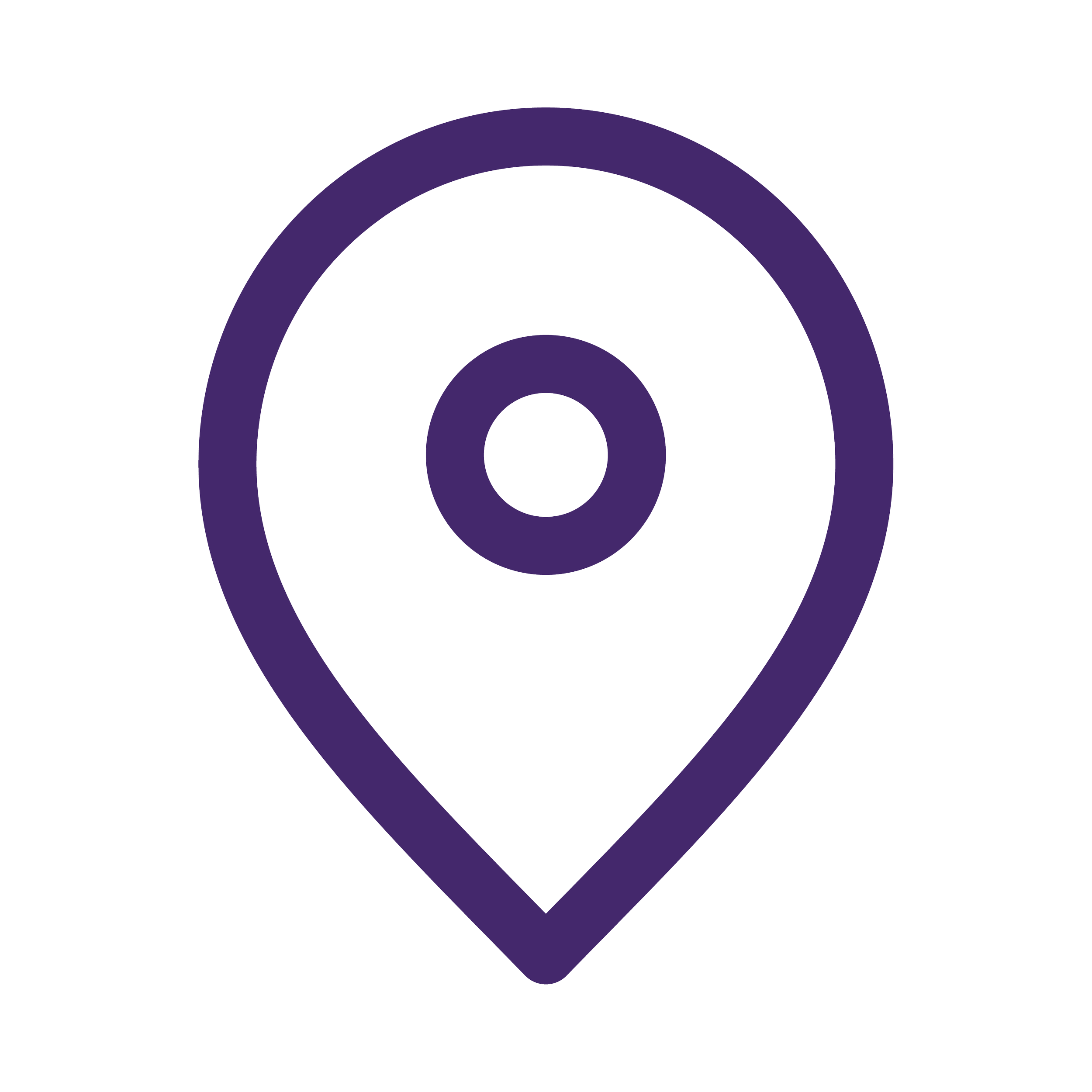 Purple map pin icon