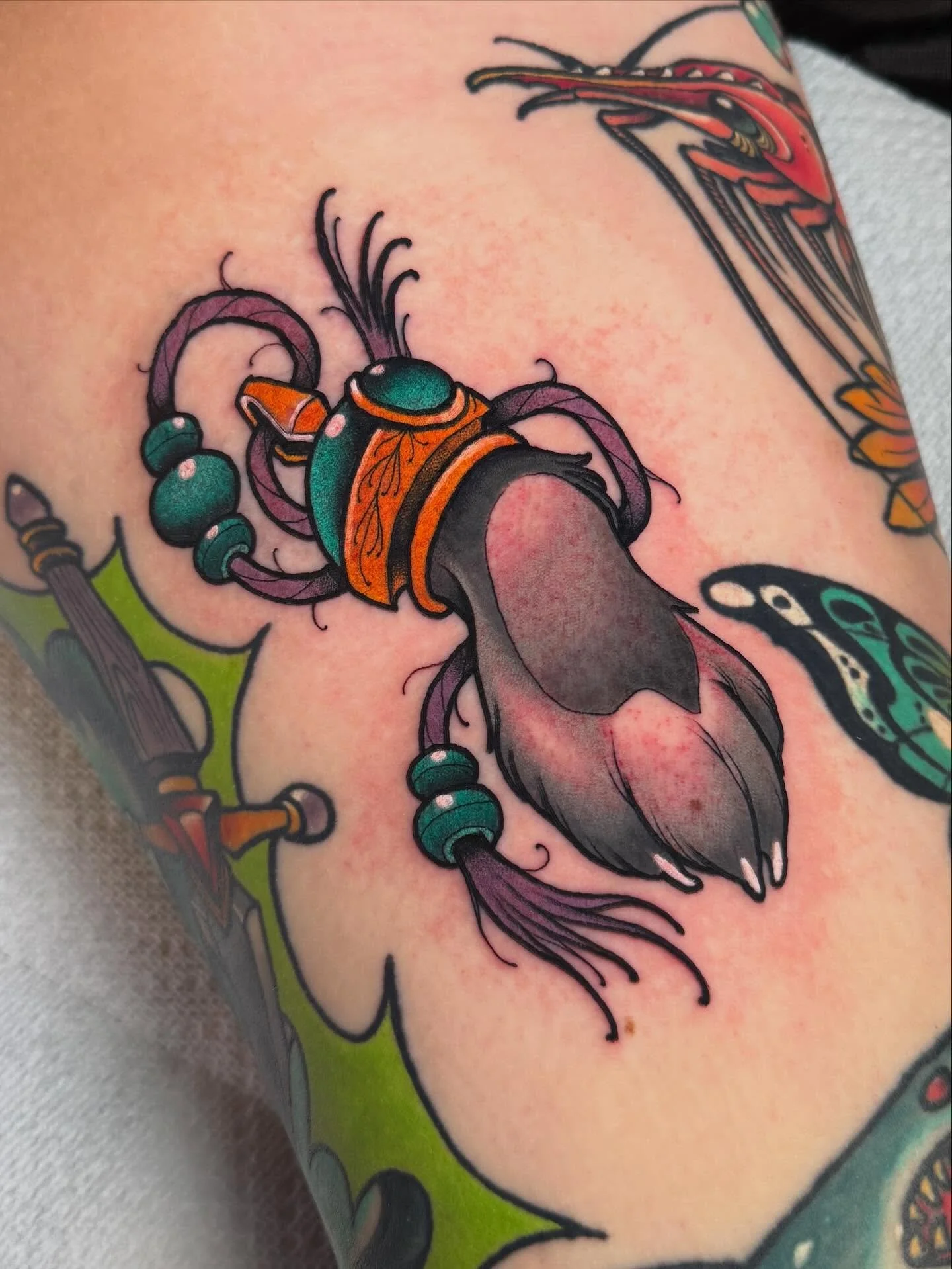 Lil lucky rabbit foot! #iowatattooartist #tattoo #illustration #neotraditional #tattooartist