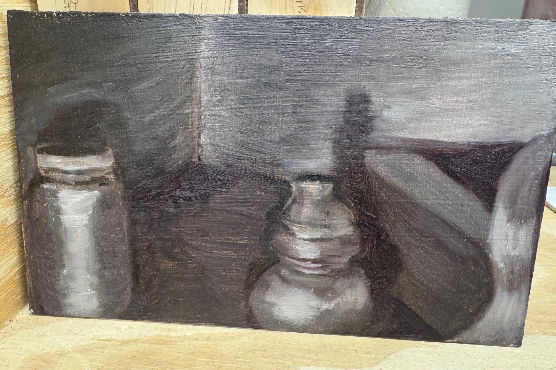 Still Life Study, 2026. Oil on wood panel,