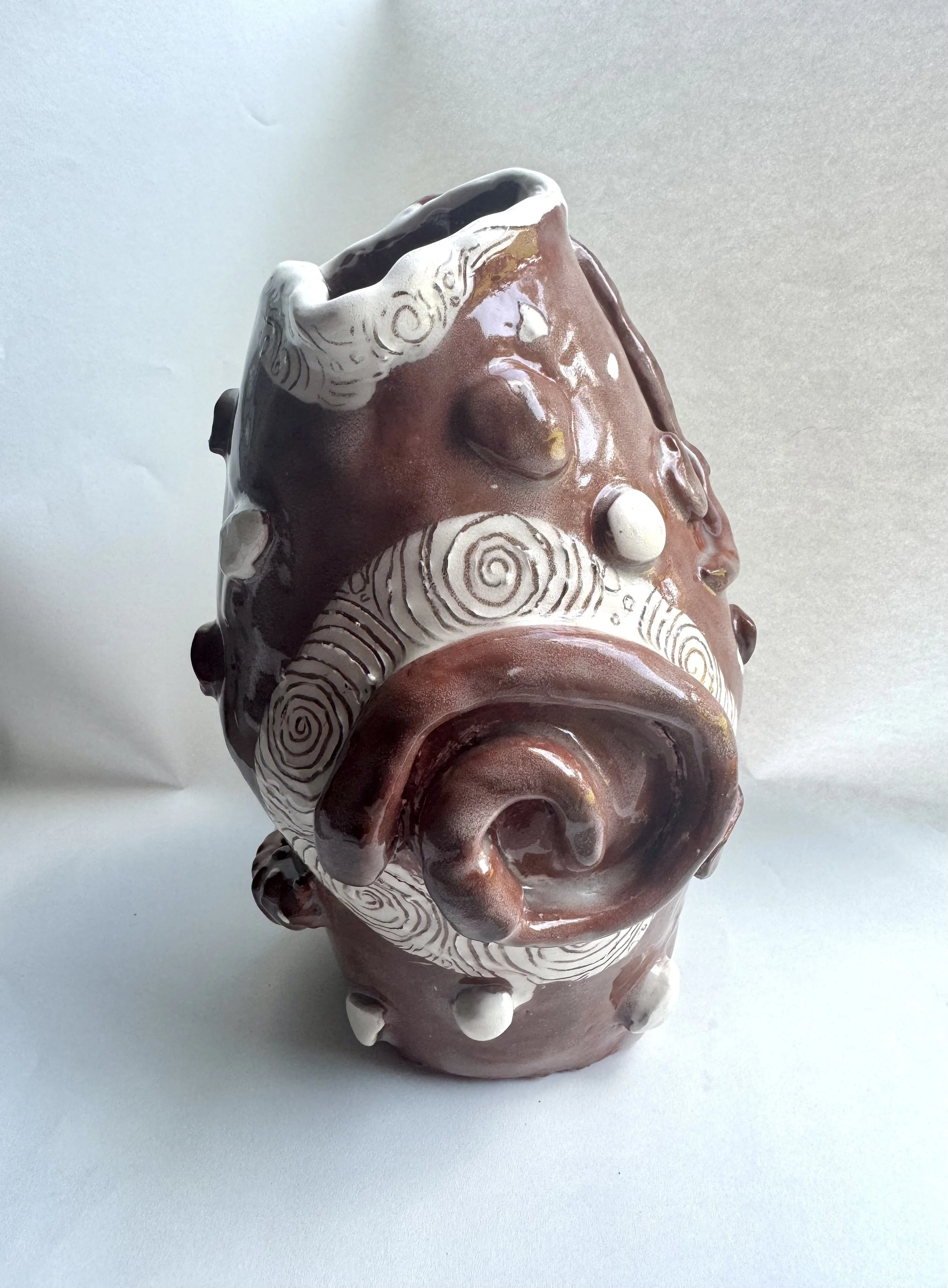 Worms n Rocks. Terracotta clay, glaze.