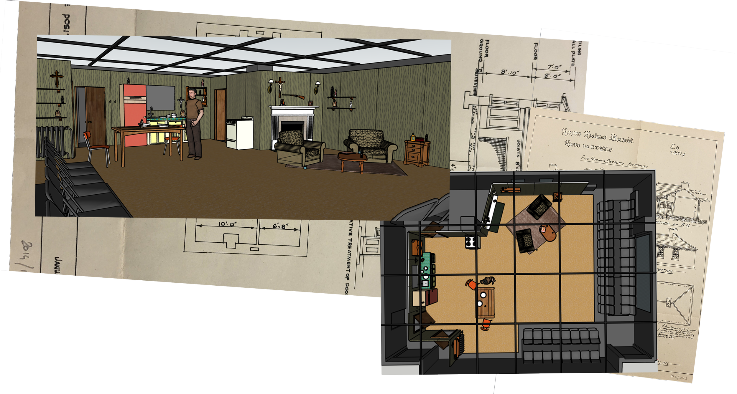 developed design on sketchup 