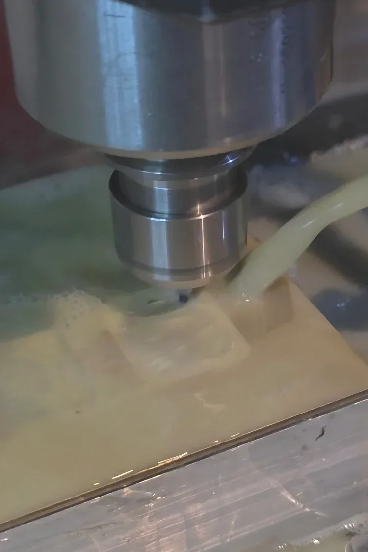 A close-up of CNC machining steel, for watch case. Vendor services, create your watchparts with us.
