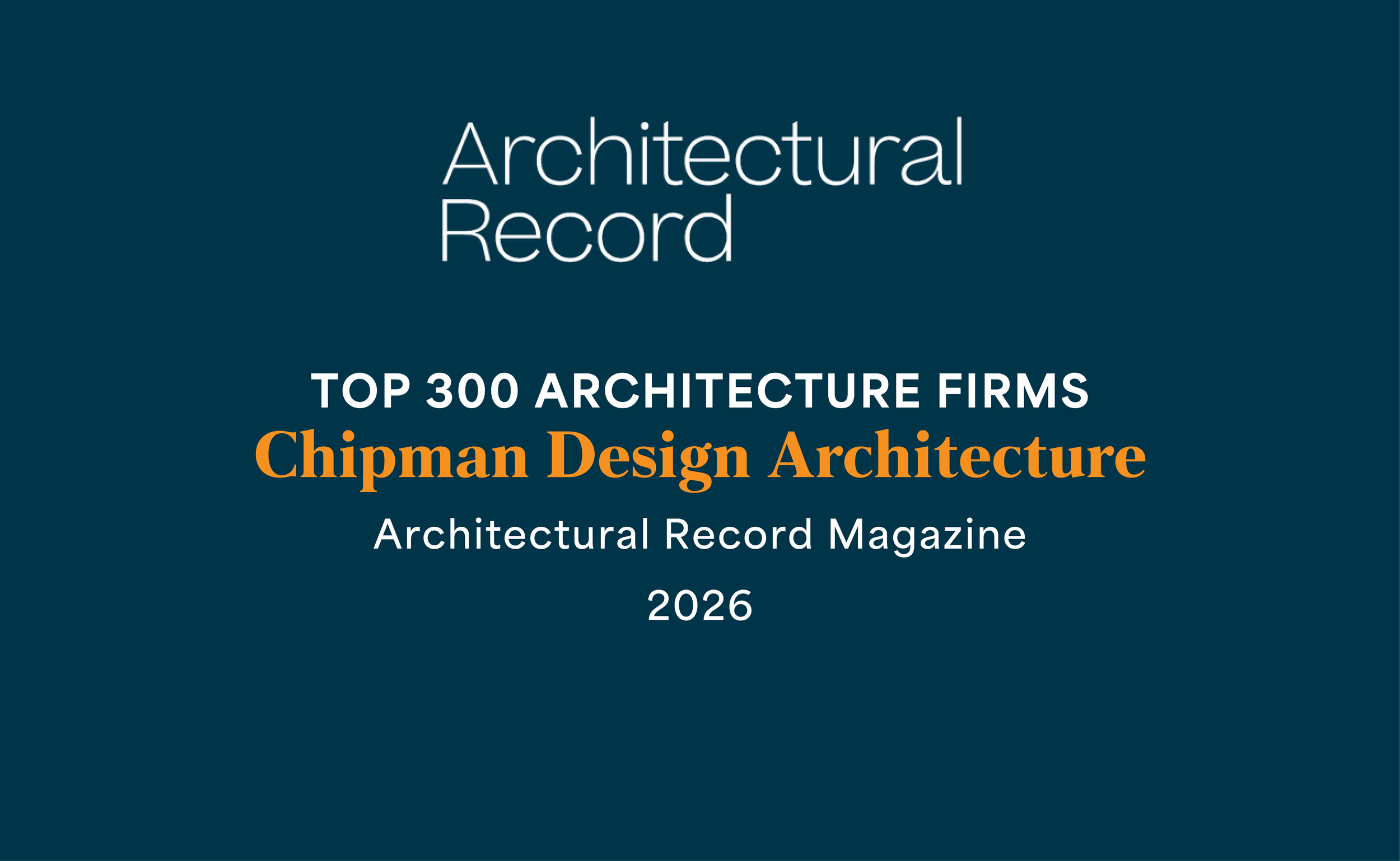 TOP 300 ARCHITECTURE FIRMS 2026