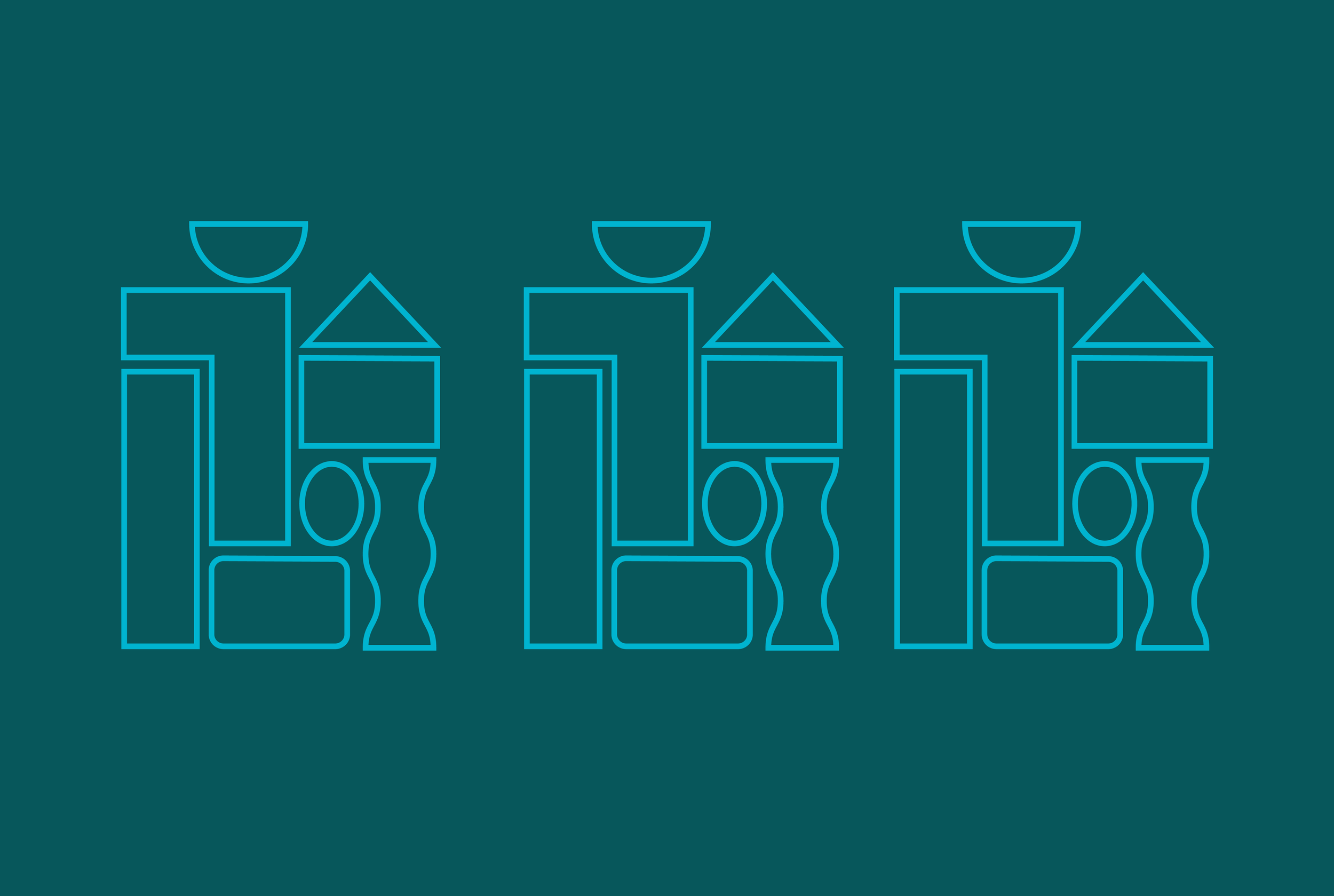 A digital line drawing of people holding shopping bags, depicted in a minimalist style.