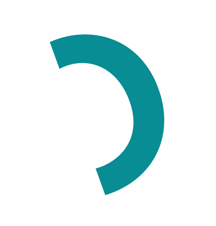 A teal-colored pie chart segment isolated on a black background.