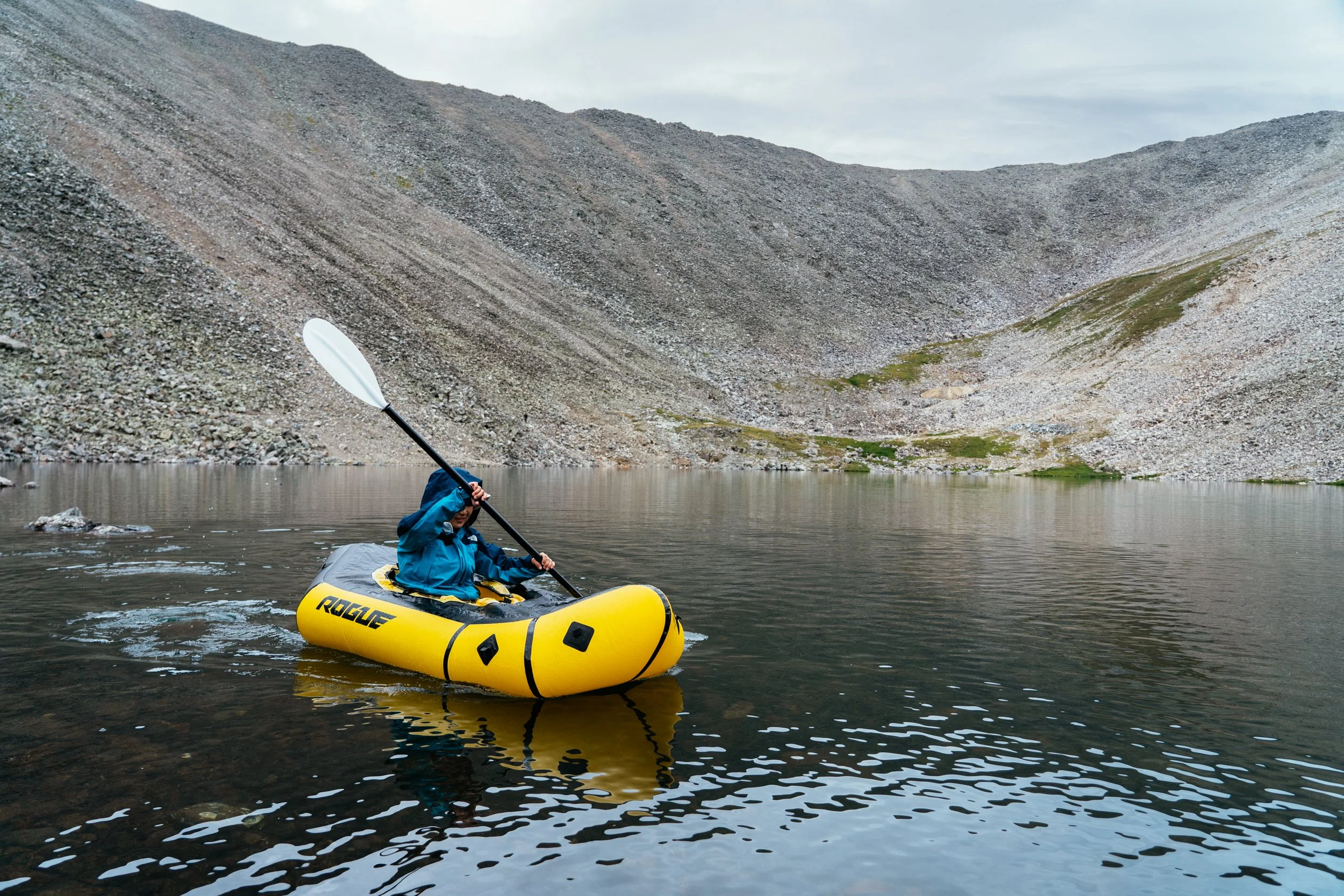I took an inflatable raft to 13,000ft to go paddle on an alpine lake