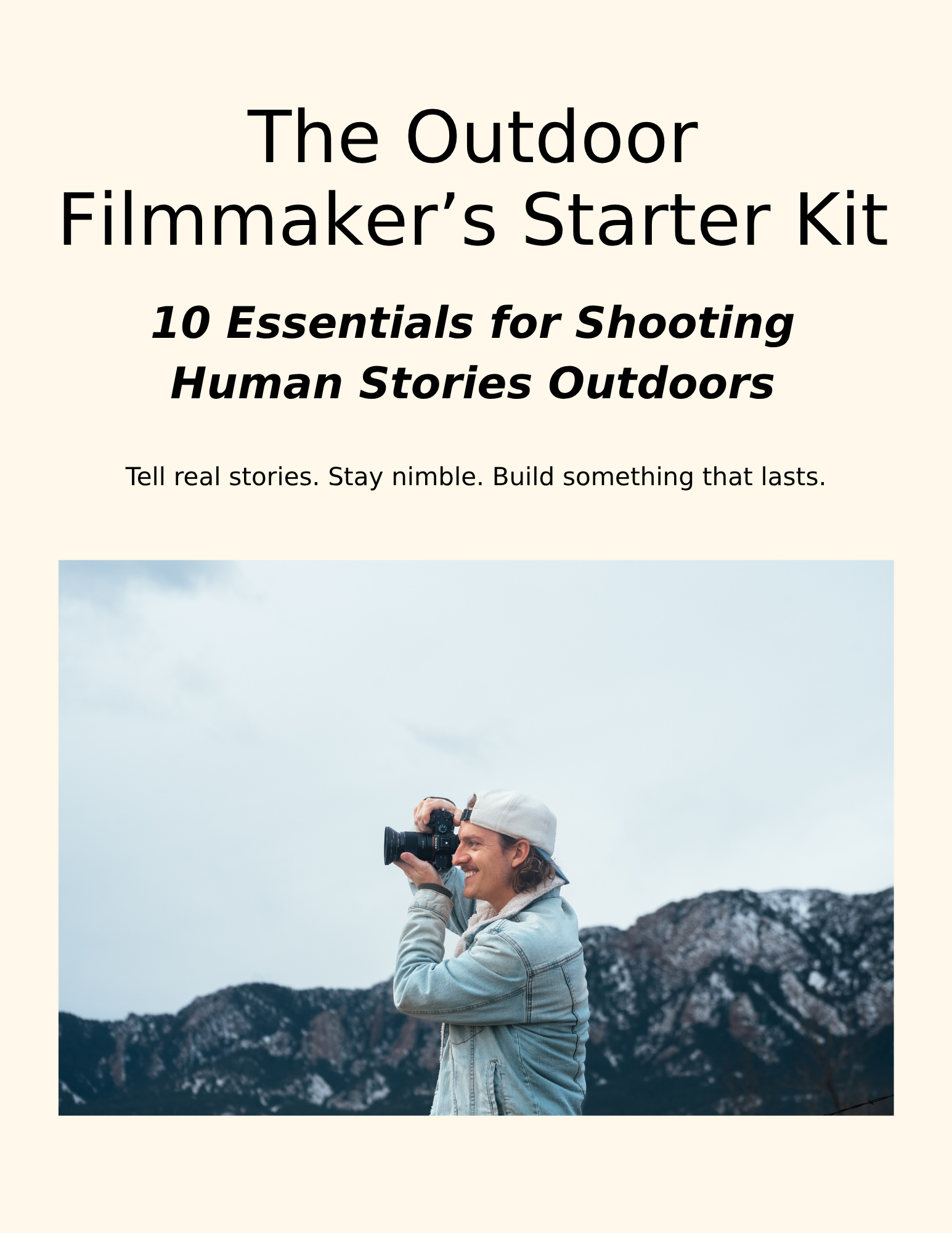outdoor filmmakers starter kit