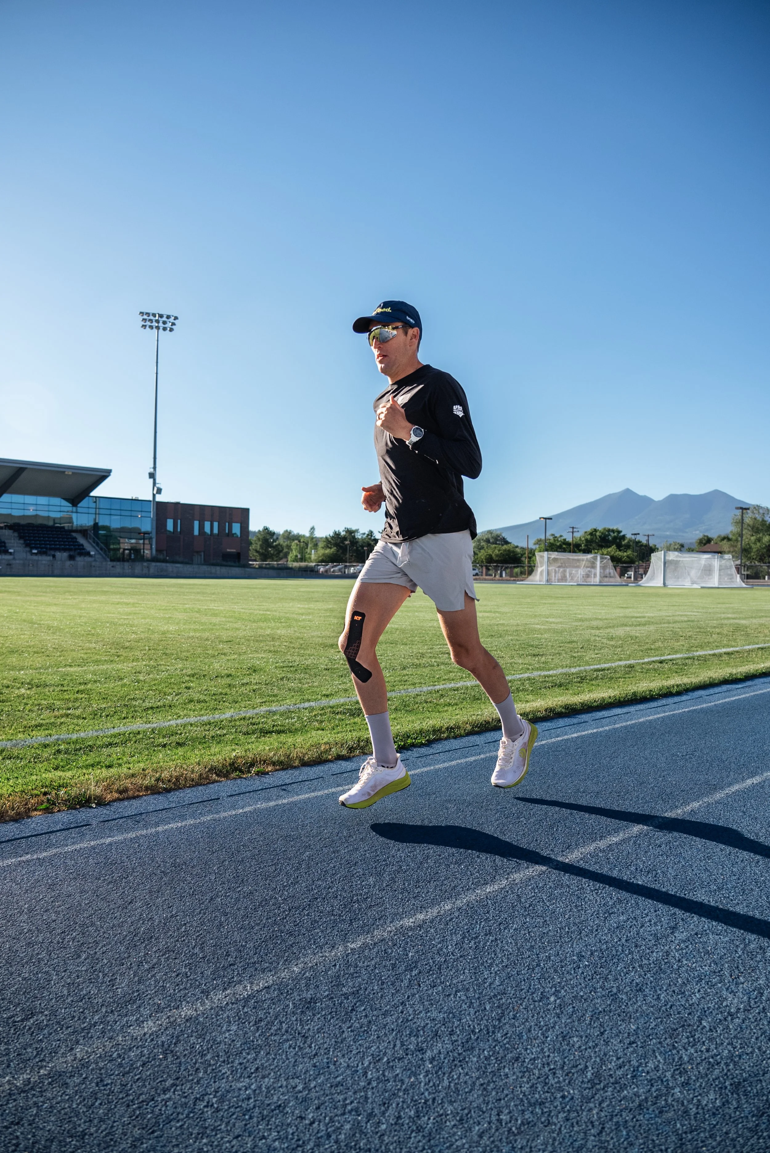 running on a track
