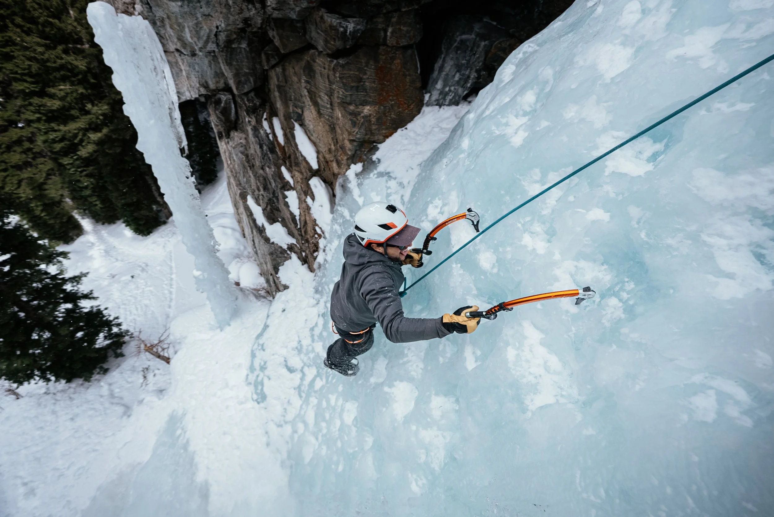 group ice climbing