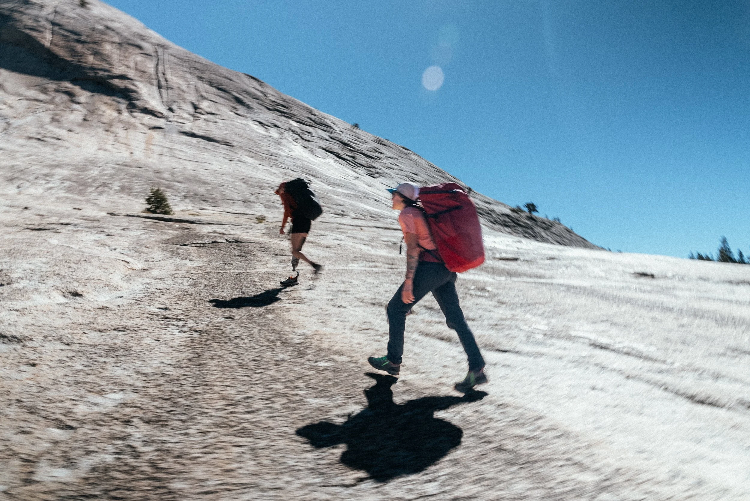rock climbing approach in Yosemite