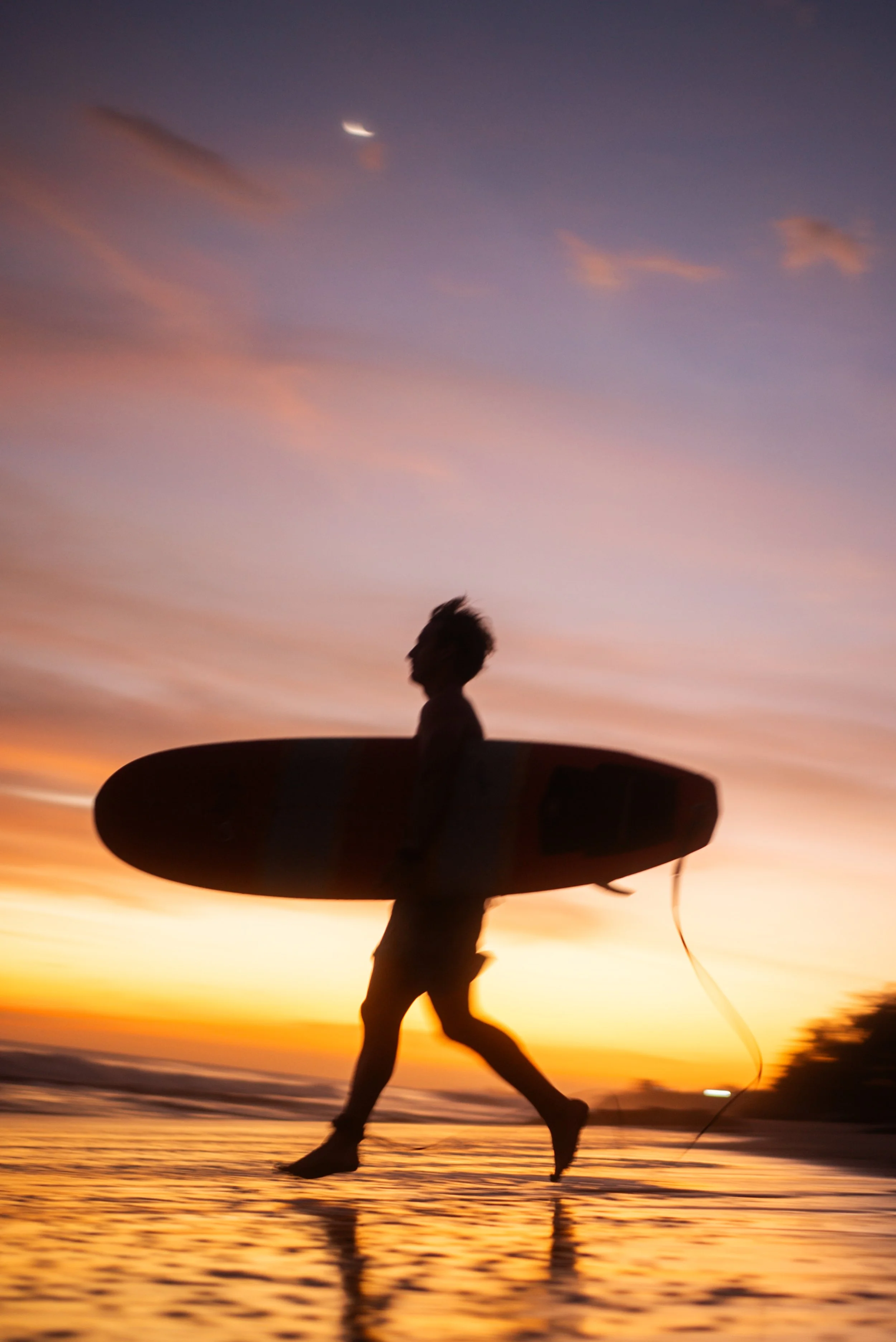 surfer at sunset