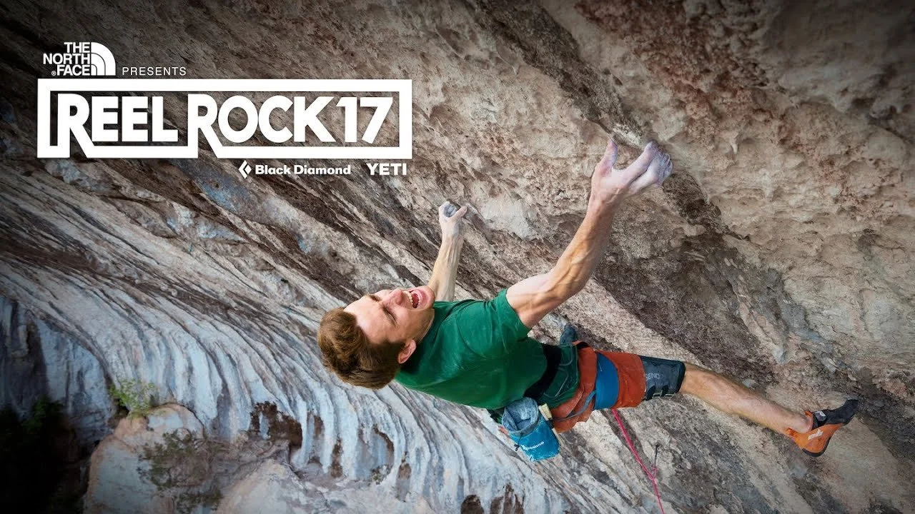 reel rock 17 poster image of a man rock climbing