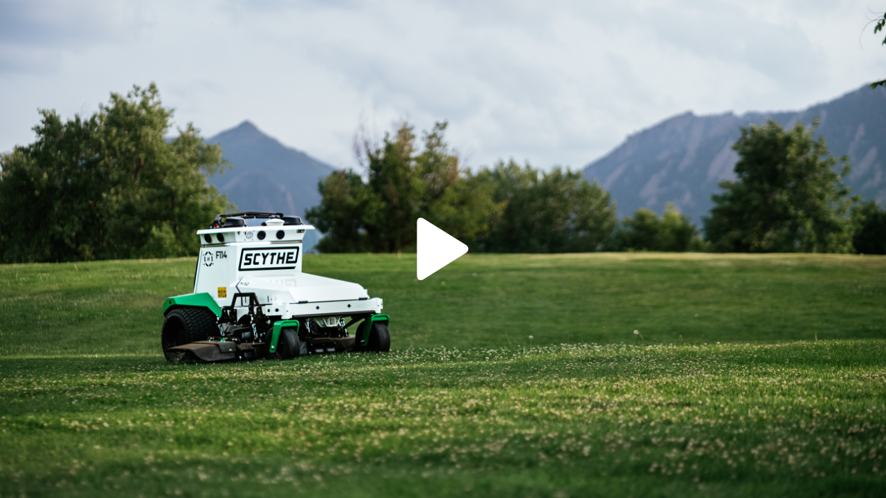 a roboto mowing a lawn in Boulder