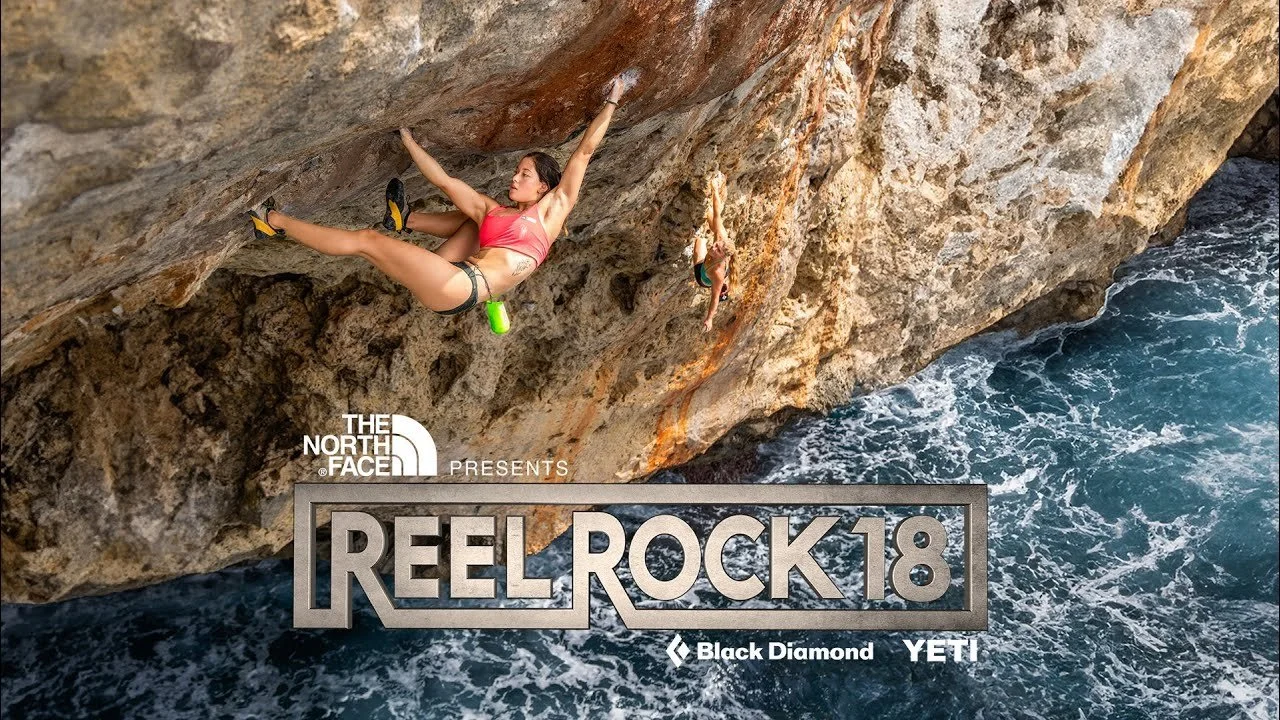 reel rock 18 poster image of a girl rock climbing
