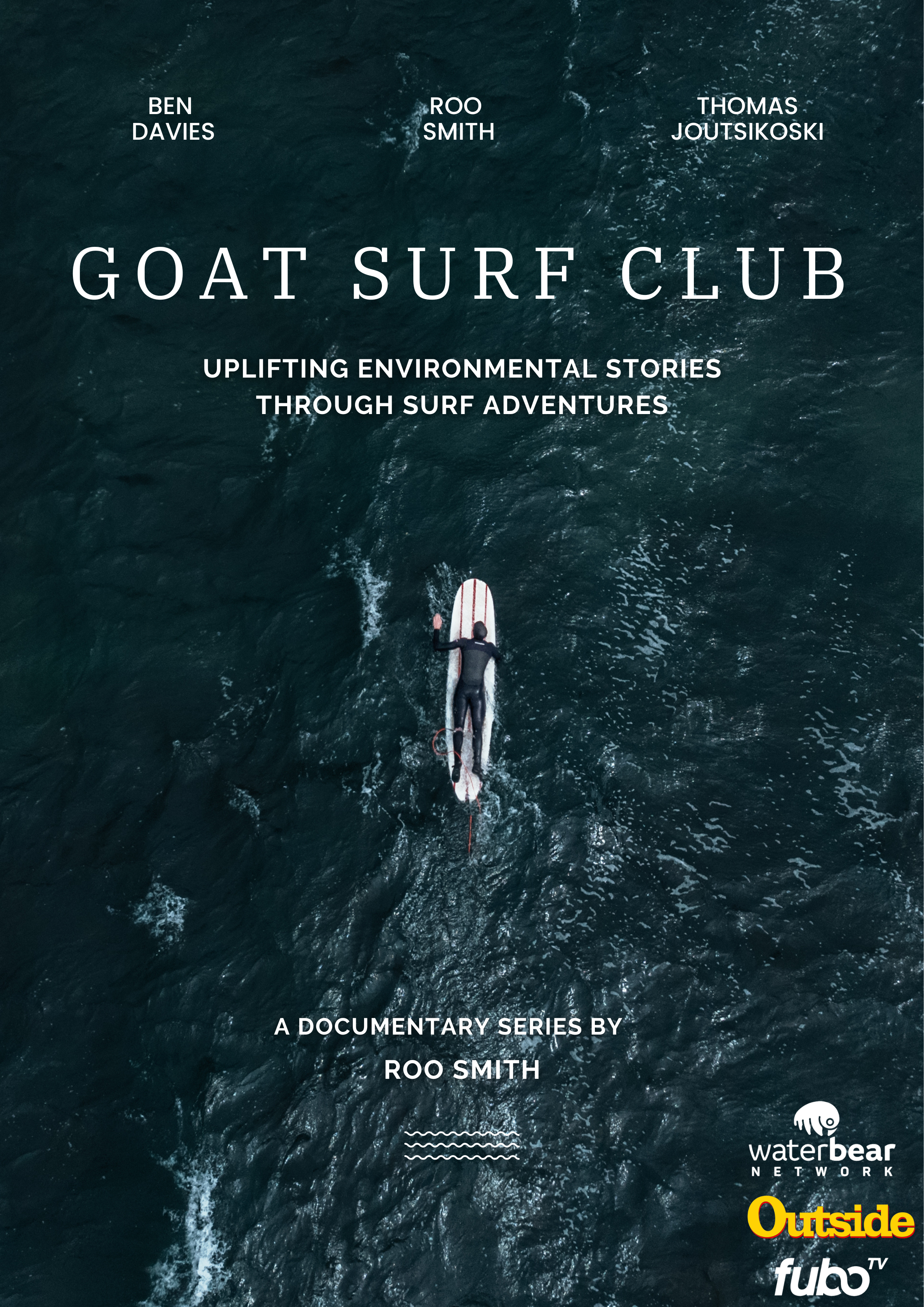 Goat Surf Club Movie Poster surfer from a drone