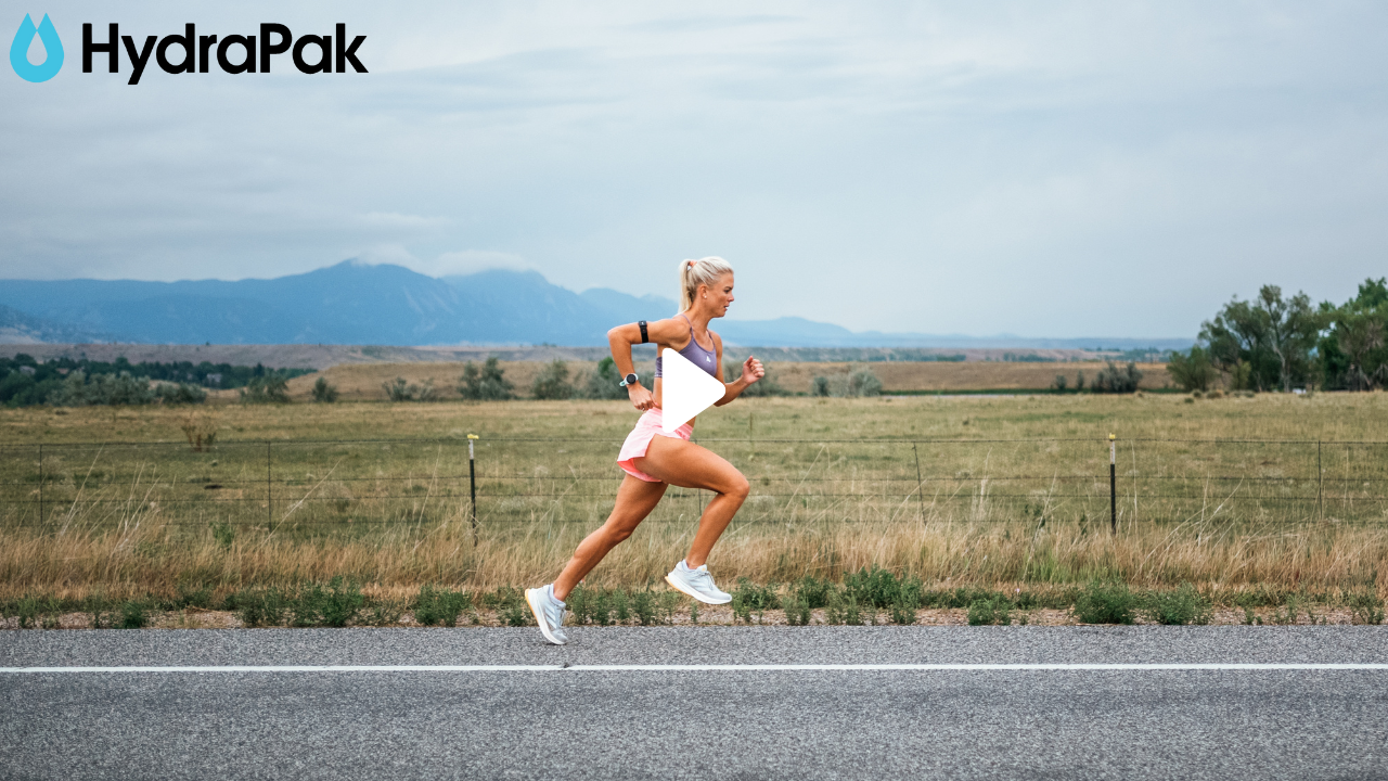thumbnail for a hydrapak branded documentary with a female olympic unner