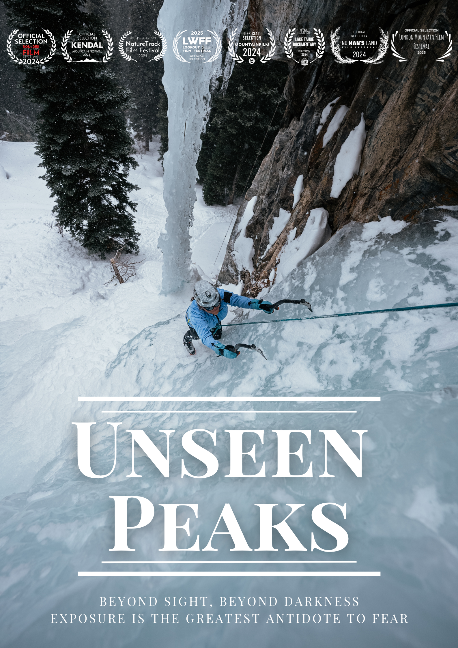unseen peaks ice climbing movie poster
