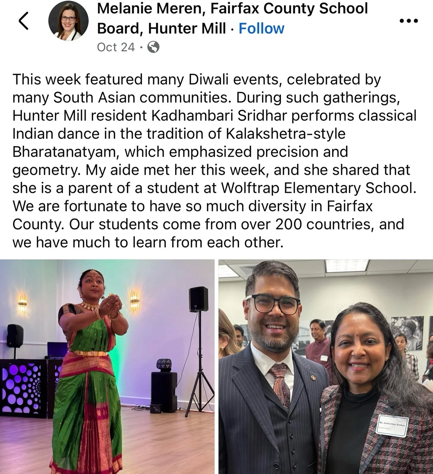 It was lovely to connect with @jacobharrer who serendipitously works in my district. I love the Hunter Mill community and look forward to giving back and staying engaged through art and activism. 💫

#HunterMill #ViennaVA #RestonVA #FairfaxCounty #Co