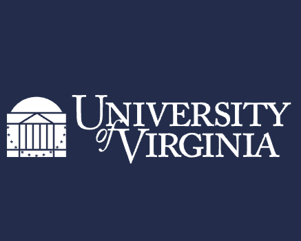 Logo of the University of Virginia with a dark blue background and white text.