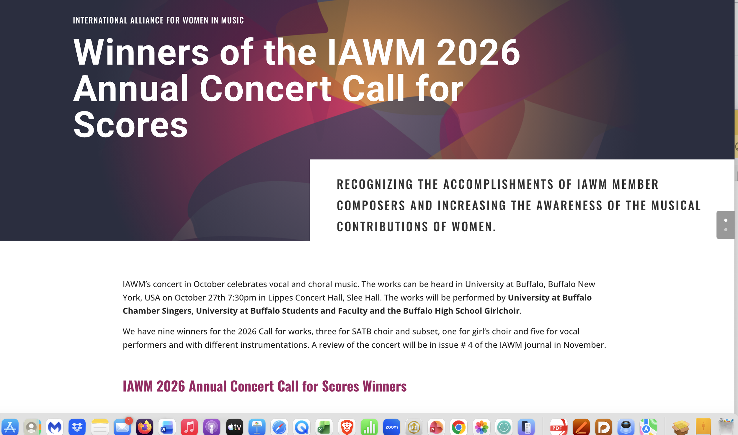 IAWM Annual concert
