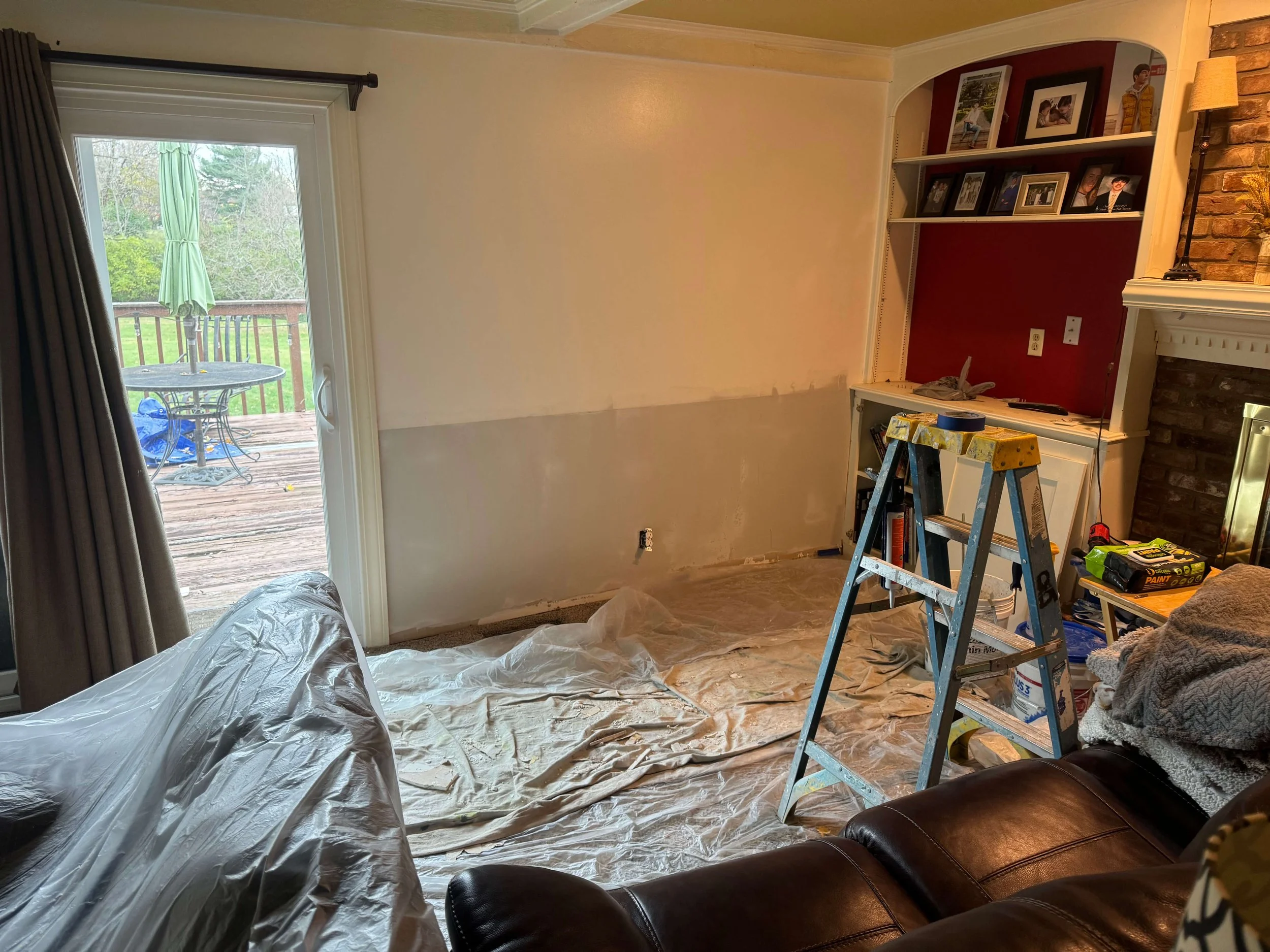 Removal of chair railing + drywall repair