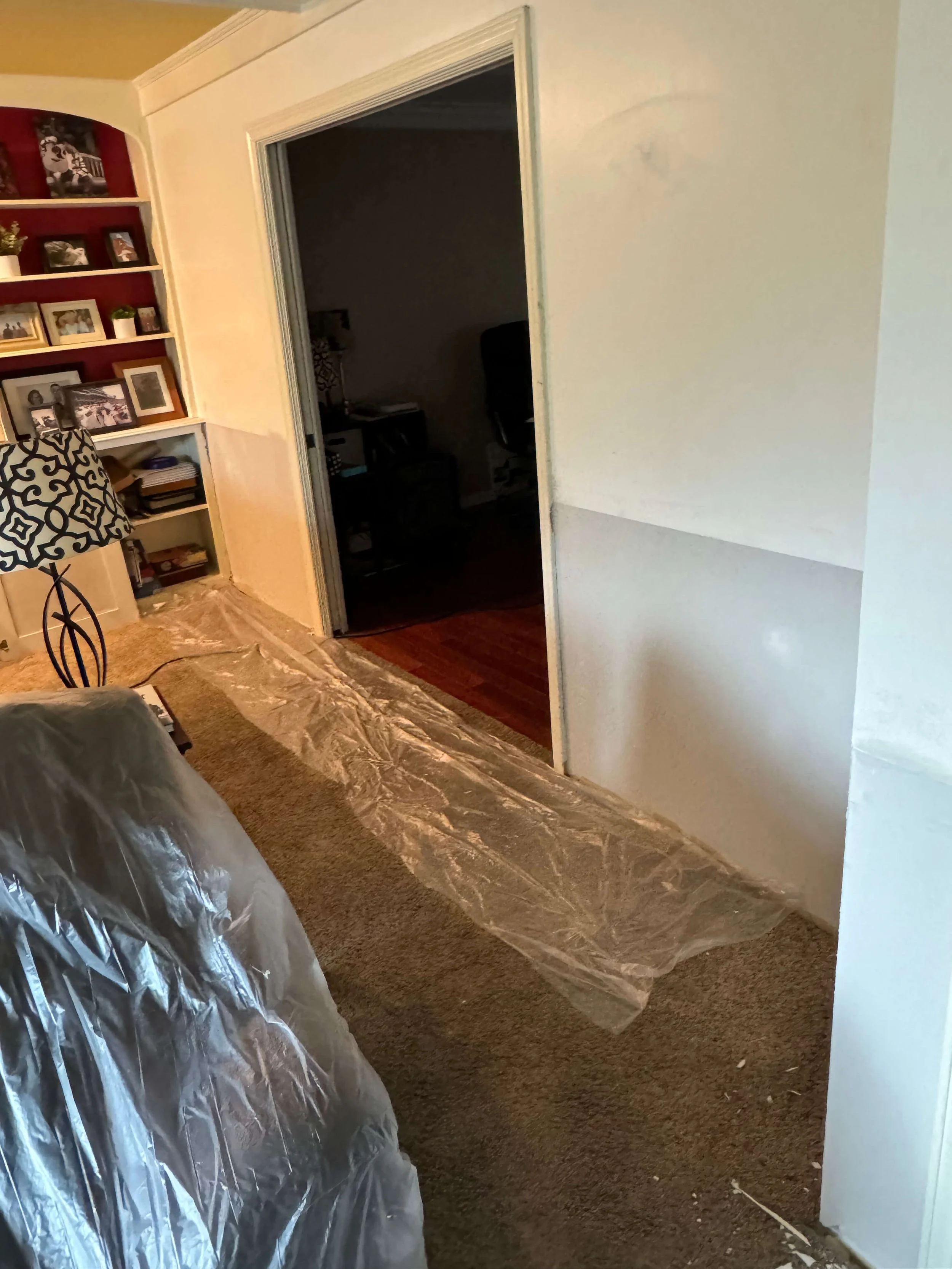 Removal of chair railing + drywall repair