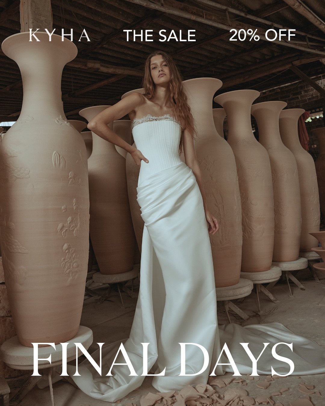 It&rsquo;s the last few days to get 20% off new @kyhabride dress and accessory orders. Do not miss out. Dm for more info or to book an appointment. Limited availability.

#wedding #weddinginspiration #kyhabride