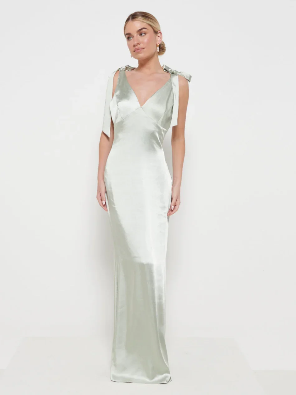 Piper Tie Maxi Bridesmaid Dress