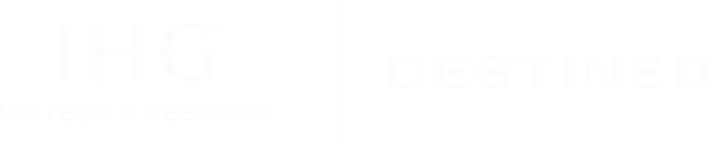 Logo for IHG Hotels & Resorts with the word DESTINED.