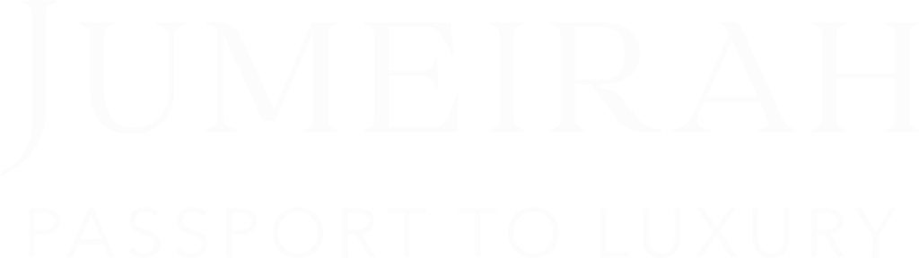 The logo of Jumeirah, a luxury hospitality brand, with white text on a black background, featuring the words 'Jumeirah' and 'Passport to Luxury'.
