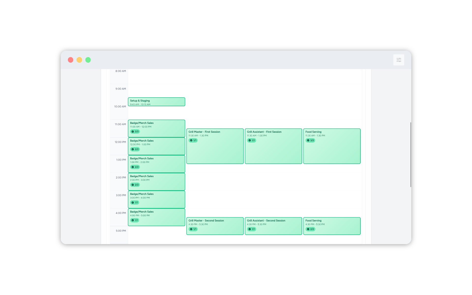 Visualize Shifts with Agenda View