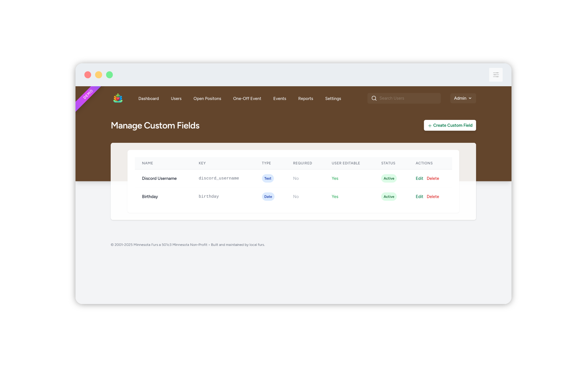 Custom Field Support